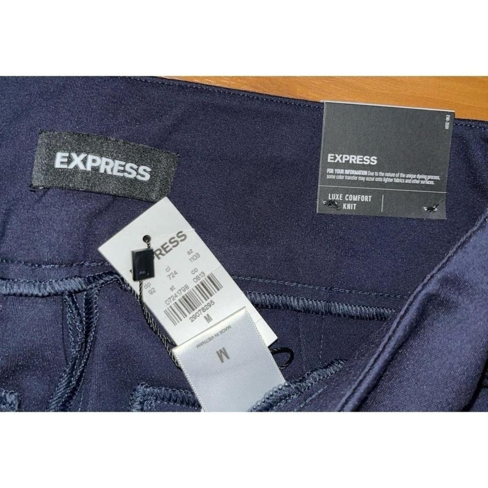 Womens NWT Express Columinist High Rise Navy Boot Cut Pants - Picture 5 of 6